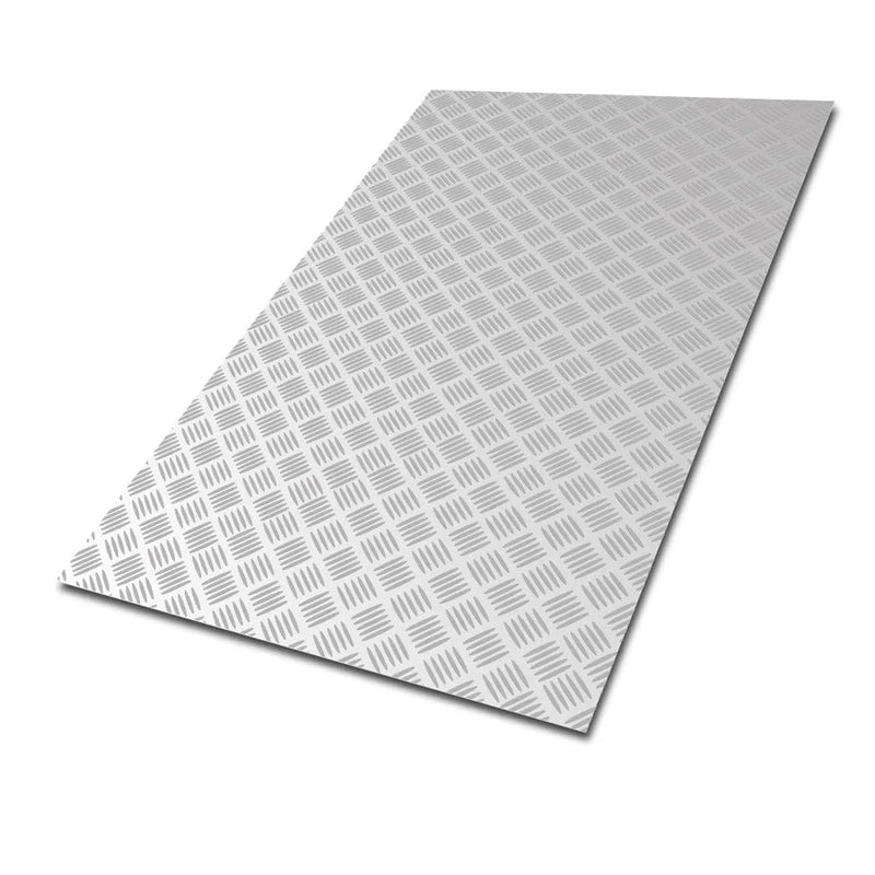 Aluminium Checker Plate / Five Bar Tread Plate - 2500mm x 1250mm x 2mm