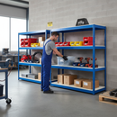 1980mm Heavy Duty Melamine Shelving | 400kg Capacity | Blue Industrial Racking UK