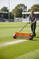 Professional Drop Spreader with Ribbed Rubber Conveyor Belt for Accurate Top Dressing Application - Detail View