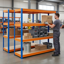Premium Heavy Duty Industrial Shelving 1770mm High 600kg Capacity - Steel Warehouse Racking UK