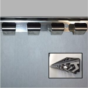 Dark Gray Welding Strip Curtains Red (Hook-on)