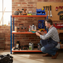 Heavy Duty Workbench - 915mm High - 340kg Capacity - Chipboard - Blue/Orange