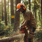 Premium Lightweight Forestry Helmet with Mesh Visor and Hearing Protection, Vented Design for Comfort