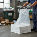 Premium Large Clear Waste Bags for General Purpose Disposal - Durable Polythene Construction with 737mm x 1200mm Size, Pac...