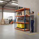 Heavy Duty Industrial Shelving Unit - 2440mm High - 400kg Capacity - 5 Tier Chipboard Racking