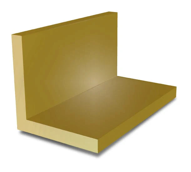 25.4mm x 25.4mm x 3.2mm Brass Angle