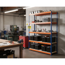 Premium Heavy Duty Shelving with 8x 37L Plastic Storage Boxes - 1800mm High