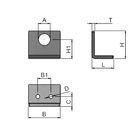 Stainless Steel Bracket For Toggle Clamps – 16mm Dia (2Pcs)