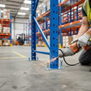 Pack of 2 Heavy Duty Double Steel Feet - Galvanised for Shelving