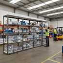 Premium Shelving Units with Plastic Storage Boxes - 2130mm High