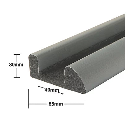 Heavy Duty Grey 914mm Foam Under Door Seal For Superior Draught Protection