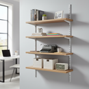 Custom Build Twin Slot Wall Mounted Shelving Brackets - White