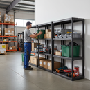 Heavy Duty Plastic Shelving Unit - 1330mm High - 20kg Per Level - Charcoal