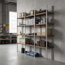 Heavy Duty Twin Slot Wall Mounted Shelving Uprights - Custom Build - Silver