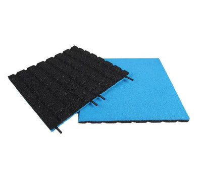 Safety Mats for Play and Protect - 1m x 1m Rubber Tiles, Anti-Slip, Weather-Resistant, Insulated, Ideal for Playgrounds, Gyms, Pools