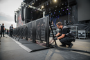 Premium Stage Pit Barrier with Door and Cable Duct - 1M Lightweight and Easy to Assemble for Concerts and Festivals - Main...