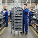 Heavy Duty Euro Box Cart with Quick Assembly and Durable Finish