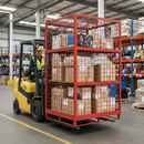 Premium Heavy Duty Full Security Forkliftable Parcel Cage with Closed Mesh Sides and 1000kg Load Capacity