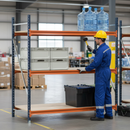 Premium Heavy Duty Longspan Shelving - 2500mm High - Blue & Orange