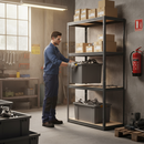 High-Performance Industrial Shelving Unit - 1600mm High - 200kg Capacity - Grey