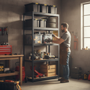 Heavy Duty Garage Shelving 1800mm - 325kg Per Shelf - 5 Tier Boltless Racking Unit - Grey