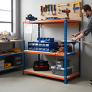 Heavy Duty Workbench - 915mm High - 200kg Capacity - Chipboard - Blue/Orange