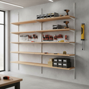 Custom Build Twin Slot Wall Mounted Shelving Brackets - White