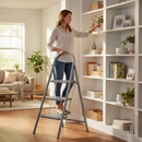 Premium Grey Step Stool - 3 Tread for Easy Access