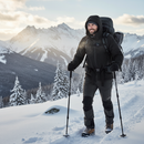 Premium Insulated Waterproof Jacket with Breathable Fabric and Wind Resistance for Cold Weather Protection - Detail View