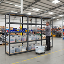 Heavy Duty Shelving Units with 10x 37L Plastic Storage Boxes - 1800mm High