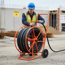 Premium Hose Reel Carrier for 100 m x 19 mm (3/4 Inch) with Steel Frame and Drum - Main Product Image