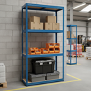 Heavy Duty Shelving 1600mm High | 280kg Per Shelf | Boltless Assembly | Blue Steel | UK Garage & Warehouse Storage