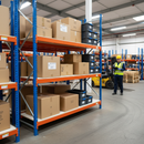 Premium Melamine Shelf 15mm - Blue & Orange - Heavy Duty Industrial Shelving UK