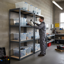 Premium Shelving Units with 8 Clear Plastic Storage Boxes - 1600mm High