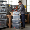 Premium Plastic Storage Boxes - Clear - Multiple Sizes Available
