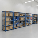 Premium Industrial Shelving - 2440mm High - 200kg Load Capacity - Chipboard - Blue Finish