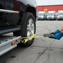 Premium Heavy Duty Car Transporter Wheel Straps with Claw Hook, Steel Eye Diverter, and 4000 daN Breaking Force