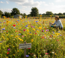 Premium Wildflower Seed Mix for Honey Bees & Butterflies - 1kg Colourful Blend for Biodiversity Enhancement - Detail View