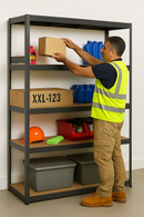 Premium Heavy-Duty Boltless Garage Shelving Unit – 280 kg Per Shelf | Ideal For Warehouse & Stockroom