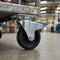 50mm Pressed Steel Swivel Castor Wheel with Brake - Black Polypropylene & 4-Hole Top Plate - 65kg Load