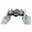 Premium Adjustable Pipe Anchor Bracket with Durable Black Coating for Secure Pipe Installations - Detail View