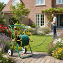 Premium Domestic Hose Reel with 100m Capacity for 1/2 Inch Hose - Heavy Duty Steel Construction - Detail View