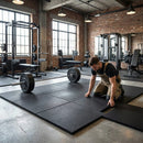 Premium 20mm Heavy-Duty Rubber Gym Flooring Tile - 1m x 1m for Shock Absorption and Floor Protection - Detail View