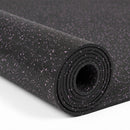 Premium 8mm Heavy Duty Rubber Gym Flooring with Black-Purple Fleck Design for Durability and Safety - Full Roll Coverage -...