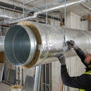 Premium Flexible Glass Mineral Wool Roll for Thermal Insulation of Circular Metal Ductwork with Vapour Barrier and High Th...