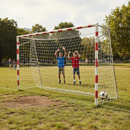 Premium White Football Goal Nets 7.32m x 2.44m with 3.0mm Polyethylene Material and Adjustable Runback - Main Product Image