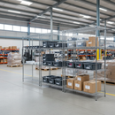 Chrome Wire Shelving Unit 2130mm High | 300kg Capacity | Industrial Storage