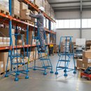 Premium Heavy Duty Warehouse Steps with Safety Castors in Multiple Colors and Step Variants