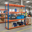 Heavy Duty Industrial Steel Shelving - 1980mm High - 400kg Capacity
