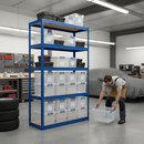 Heavy Duty Shelving Unit - 1800mm High with 12x 33.5L Storage Boxes